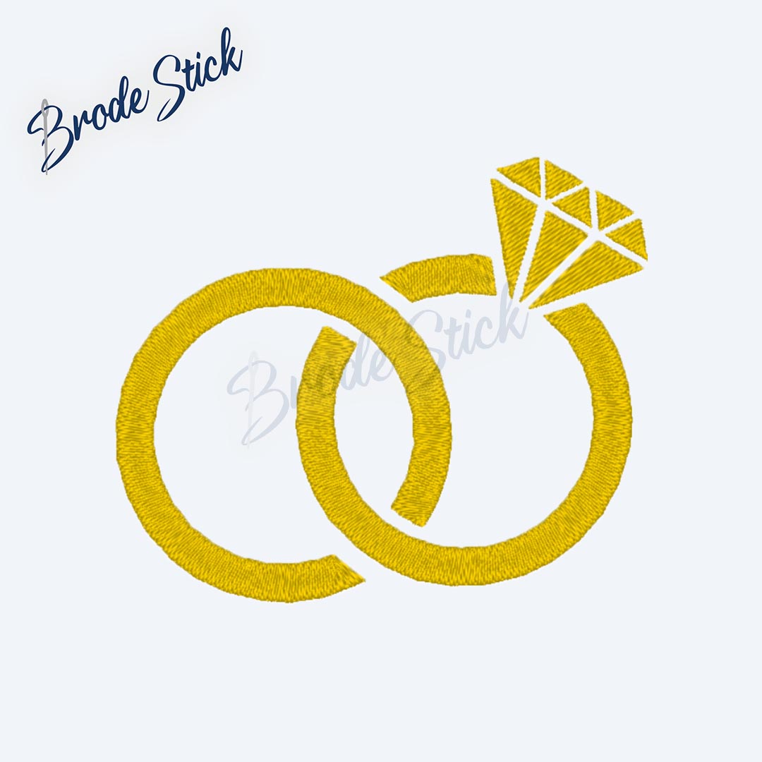 Deux alliances de mariage classiques entrelacées.