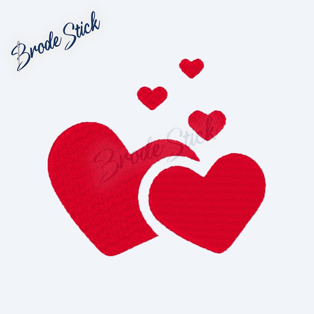 Composition de plusieurs petits cœurs entrelacés pour mariage.