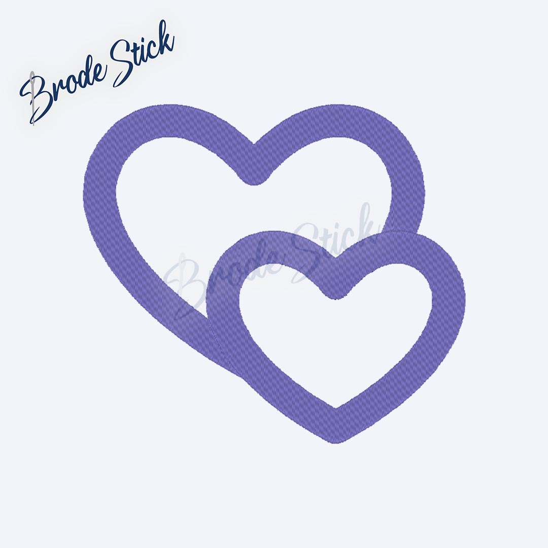 Deux cœurs côte à côte symbolisant l'union et le couple.