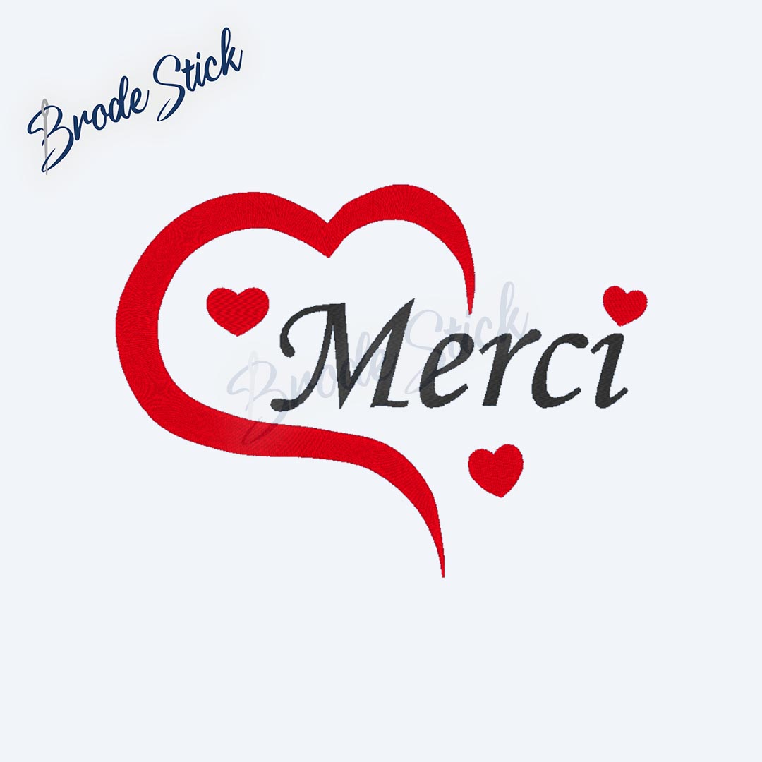 Remerciement chaleureux entouré de multiples petits cœurs.