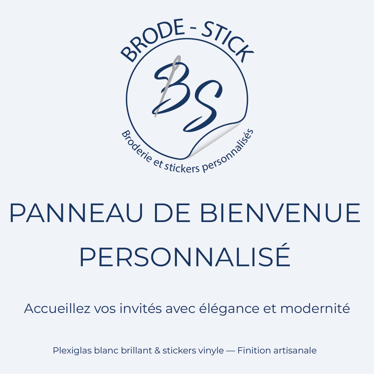 Accueil de cérémonie avec un panneau bienvenue mariage personnalisé en plexiglas.